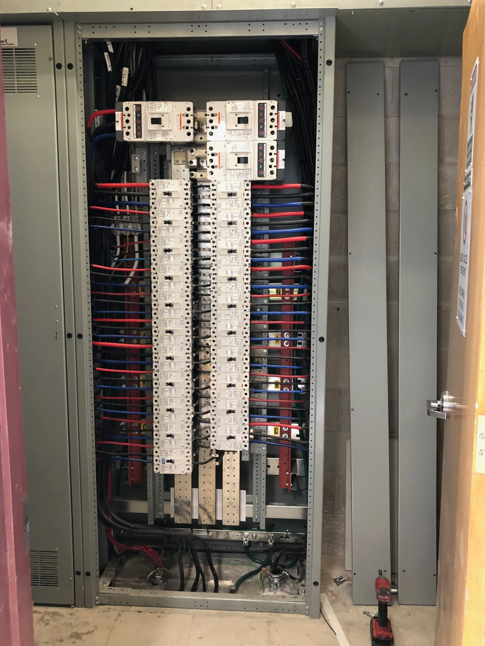 Eaton Switchboard Three Phase 3-Phase Three Pole Breakers Milwaukee Fuel Impact LiORA Electric Manitoba Electrical Contractor