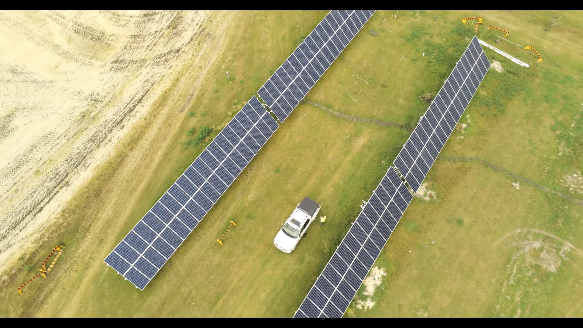 Solar Array Ground Mount Groundmount PV Photovoltaic Industrial Grid-Tied String Inverter Drone LiORA Electric Manitoba Electrical Contractor